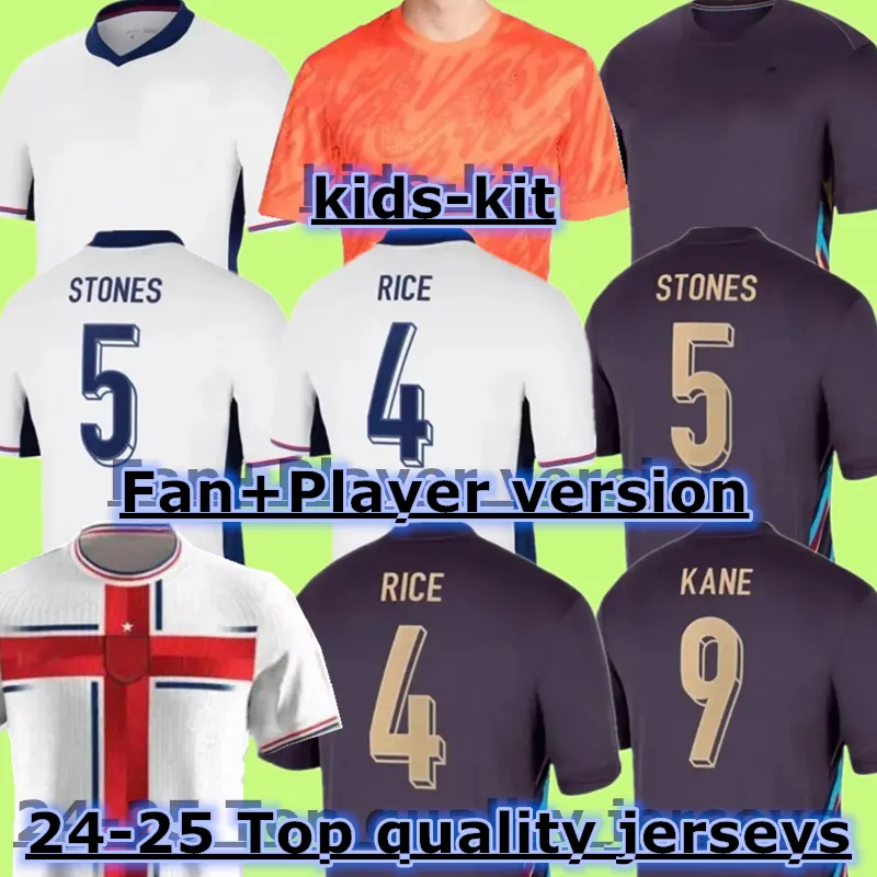 2024 2025 Angleterre Toone Soccer Jerseys Angleterre World Cup Football Shirt Kirby White Bright Mead Bellingham 22 23 Kane Sterling Foden Rice Sancho Men Kids Kit