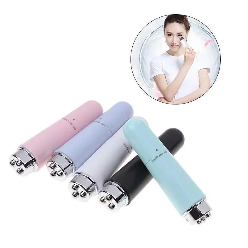 Strumento di bellezza della casa Mini portatile a 4 teste Electric Electric Massager Facial Massage Dispositivo Stick per il miglioramento della vibrazione Q2405082