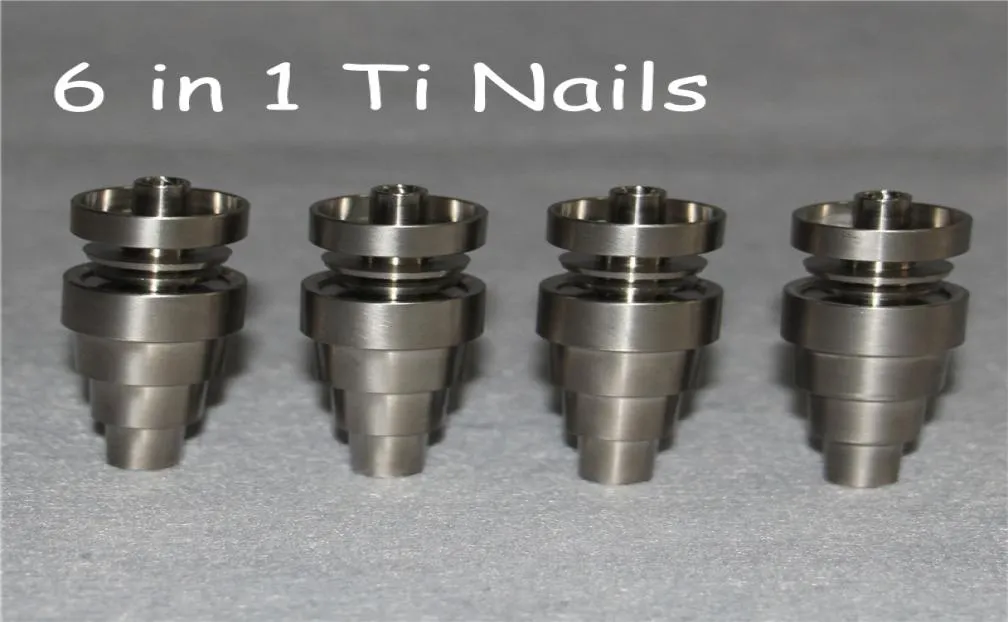 Nail de titane universel sans Dome 6 in 1 10 mm 14 mm 18 mm Femelle mâle double fonction gr2 ti ongles cendre dab rigs3409418