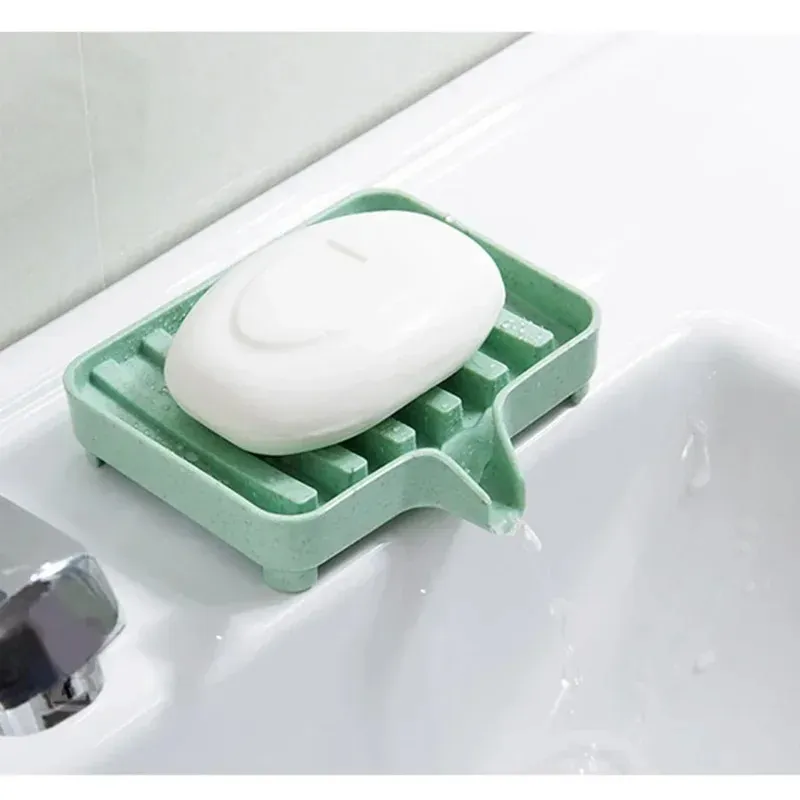 Creatieve milieubescherming tarwe stro draineer zeep doos badkamer zeephouder badkamer draineer zeepopslagbox