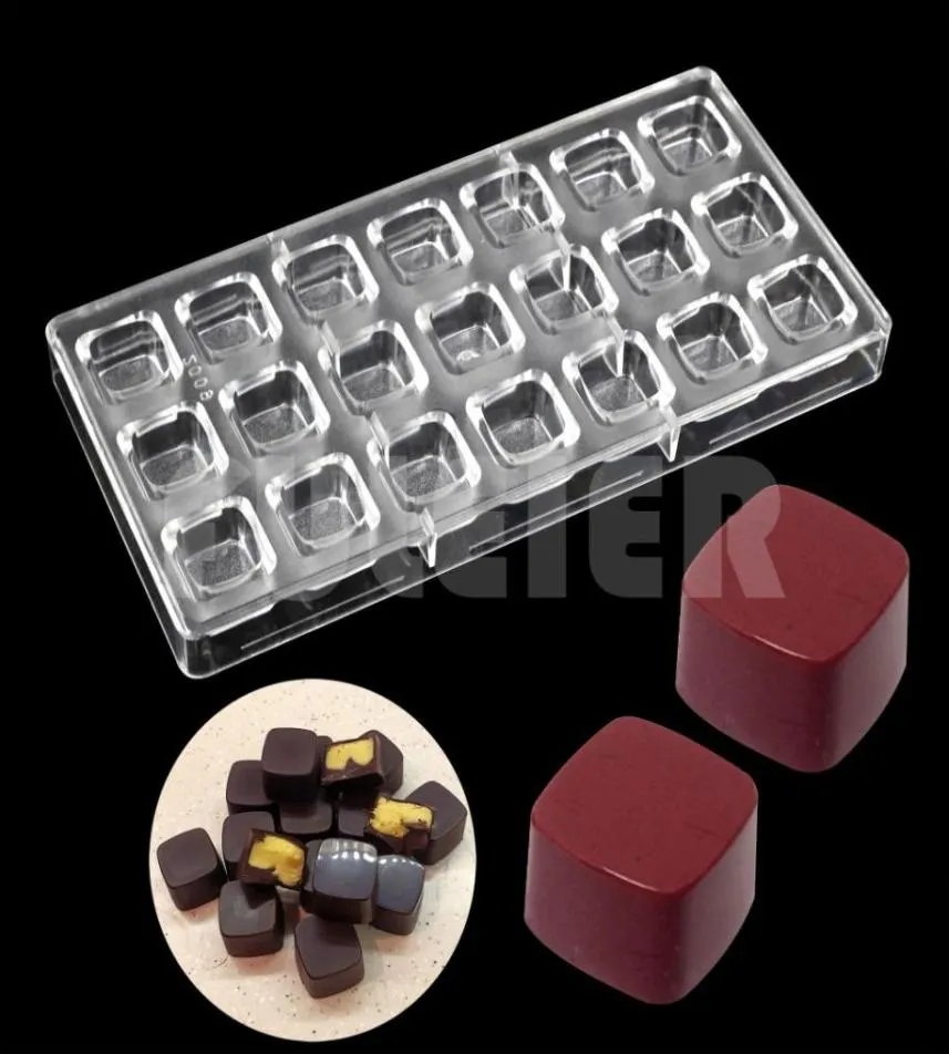 Musto al cioccolato 3D cubi fatti in casa con cubetti cioccolato strumenti di pasticceria fai -da -te in policarbonato stampi cioccolato in plastica strumenti di pasticceria 3506611