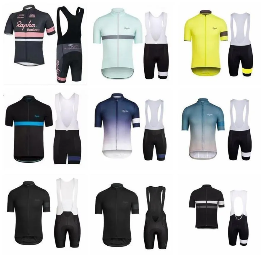 2020 Summer Men Sports Sports Cycling Jersey Bike Manga curta Rapha Ciclismo Kit Rota da equipe de bicicletas Jersey Maillot Ciclismo4683916