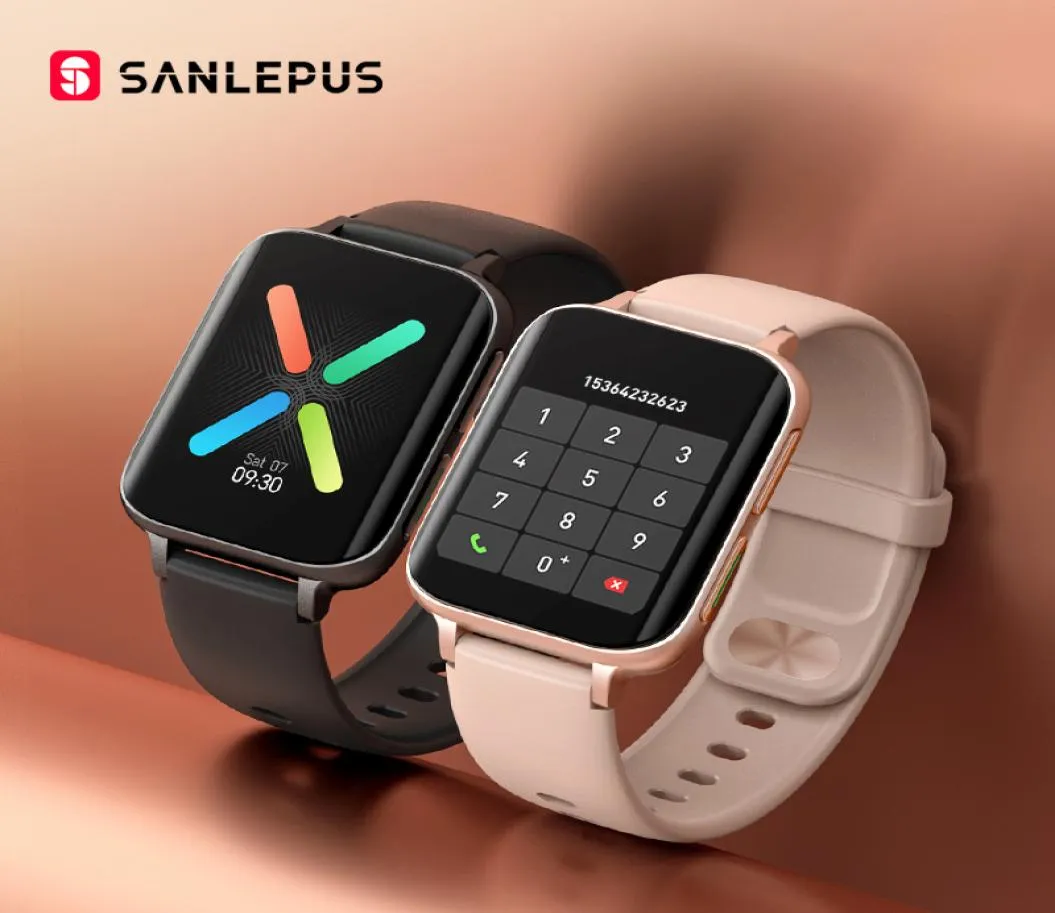 2021 New Sanlepus Dial Calls Smart Watch Men Women Waterproof Smartwatch MP3 Musikklockor för Oppo Android Apple Xiaomig3430927