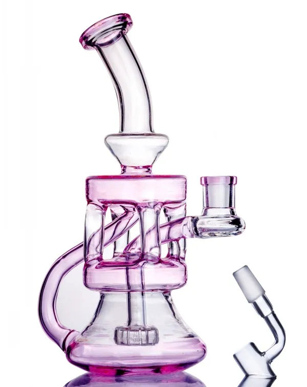 21 cm de altura Klein Recycler Bong Slampes de petróleo Heady