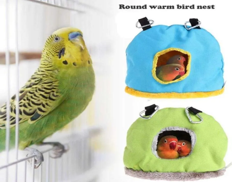 Warm vogelbed huis hut hangende kooi pluche vogels voor hamster papegaai kooien1117220