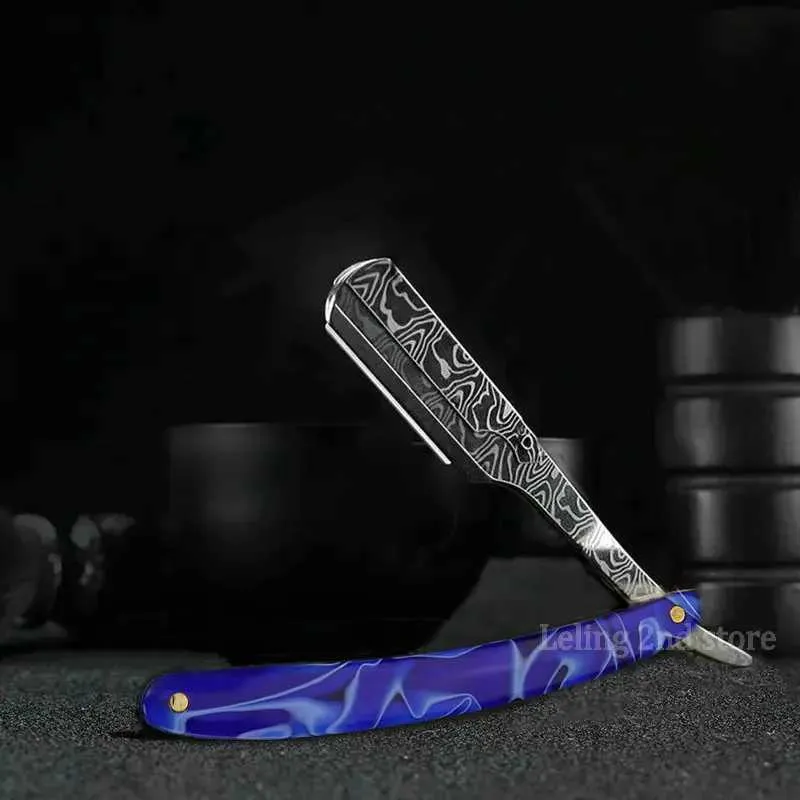 Razors Blades Professional Manual Shaver Strai Straight Acciaio inossidabile pieghevole Q2405081