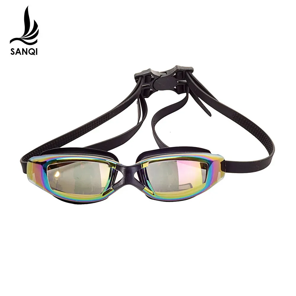 Verstellbare Myopie Schwimmbrillen Anti -Nebel UV -Schutz wasserdicht und Anti -Nebel -Strand -Augen -Sport -Silikon -Surfen und Tauchbrillen 240506