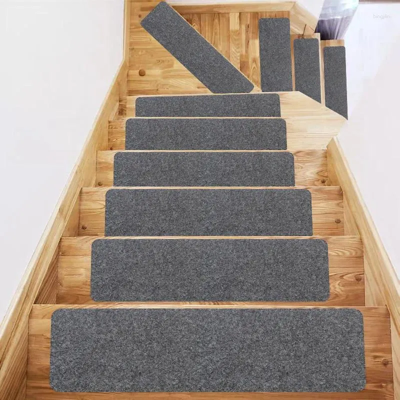 Teppiche 20cmx76cm Solid Treppenmatten Selbstklebend nicht rutschflecken Bodentreppen Tritttück