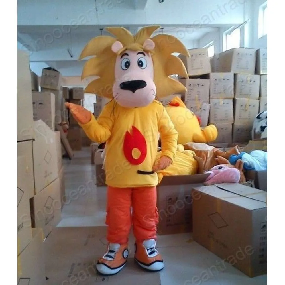 Maskotdräkter Lejon Mascot Costume EMS Express Hot Adult Size Sale