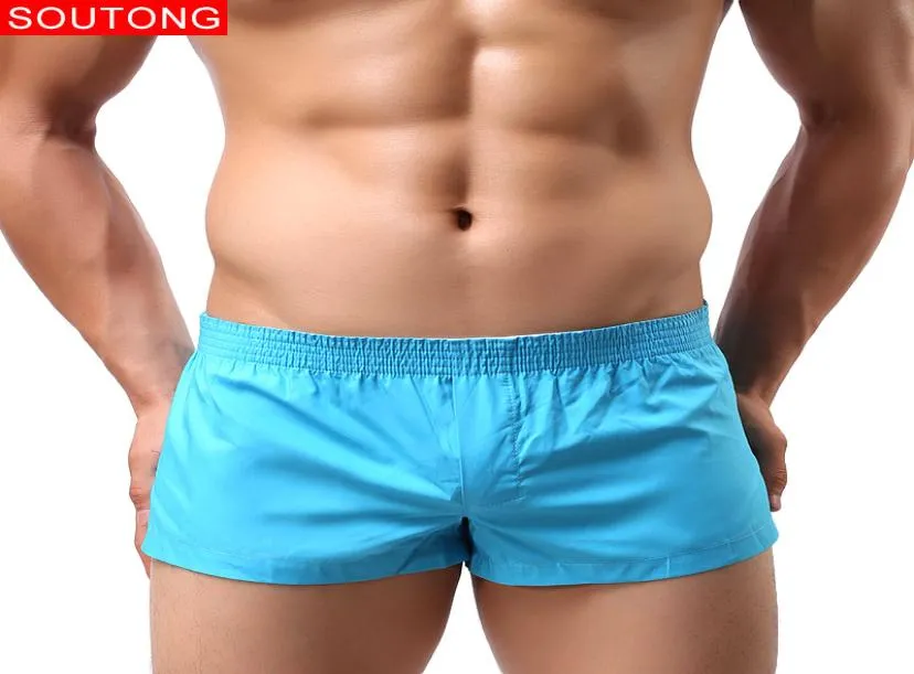 Soutong Men Underwear Boxers Shorts Trunks Men Loose Men Shorts à la maison Sous-Pants Solid Couleur CUECA Boxers Men JJK013224228