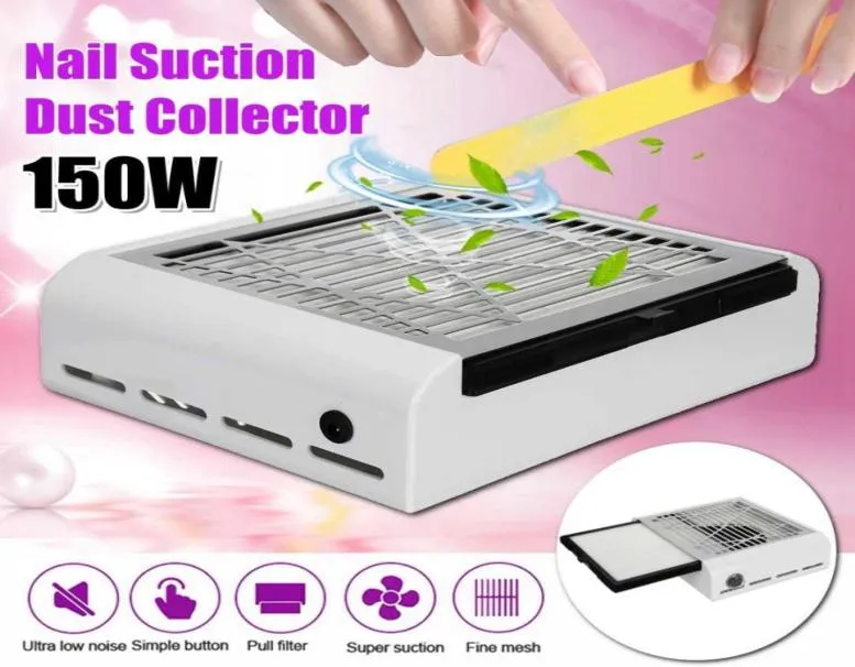 150W Nouveau collecteur de poussière à ongles de puissance Strong Nail Nail Art Art Salon Aspiration Colloir de poussière Machine à vide Fan4267696