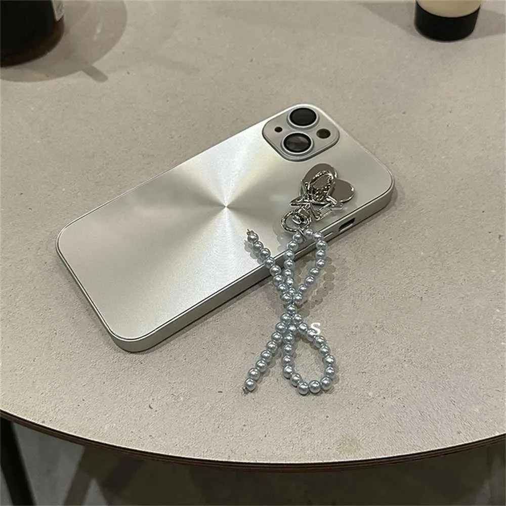 Случаи по сотовым телефонам Япония корейская ножница Bow Pearl Star Phant Chace для iPhone 15 Pro Max 11 14 12 Pro 13 11 Shocker Shoper Cover Cover J240509 J240509