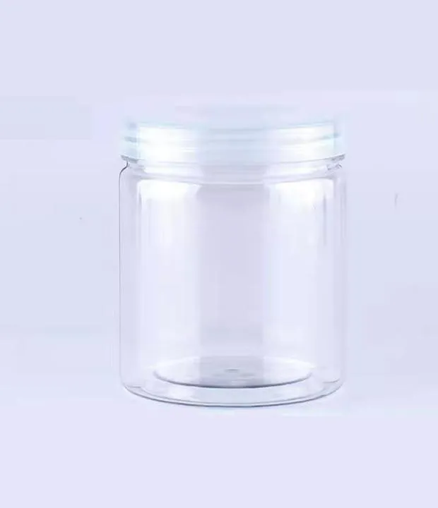 Bouteilles de rangement Jars 8 oz 250g Plastique Clean Clear Crème Crème Scrubing Jar vide Réutilisation avec couvercles Logo personnalisé imprimable Drop6101606
