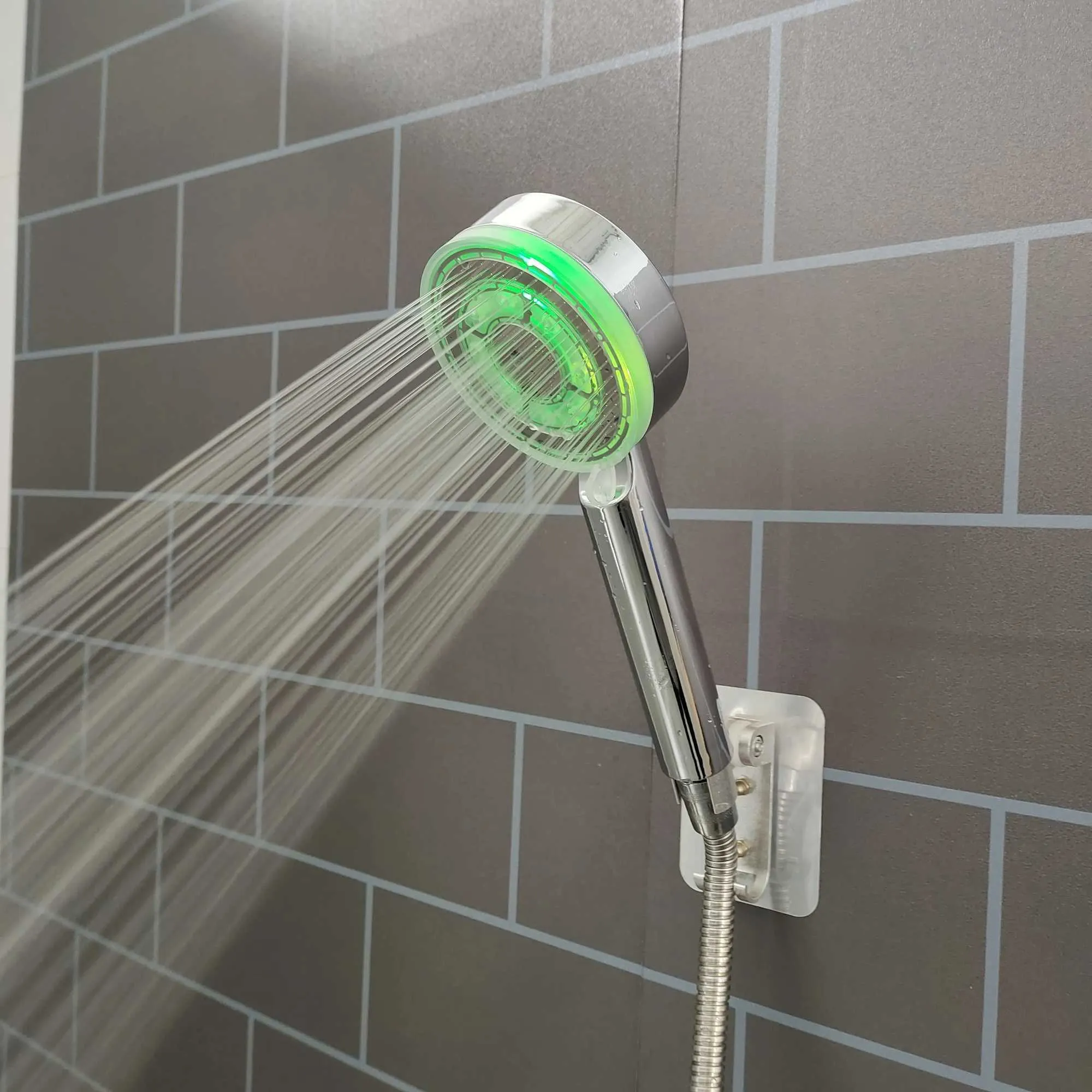 Deluxe 5-Mode Shower System - Color LED & Temp Sensor Included_voghion.com