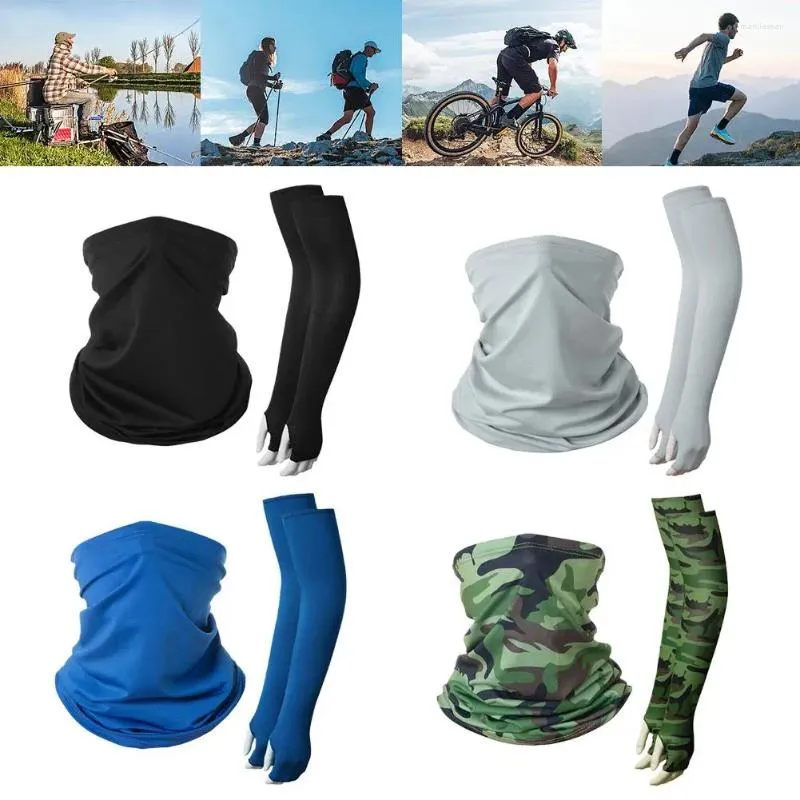 Bandanas unisex in tessuto riutilizzabile collo gigante maschera maniche maniche di pesca sciarpe braccio sport traspirato e traspirante e2l1