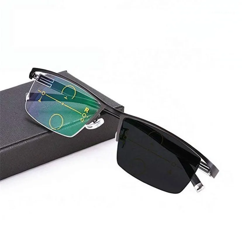 サングラスMincl Sun Pochromic Reading Men Multifocal Diopter Progressive Glasses Lentes FML1 259Hを使用した調整可能なビジョン