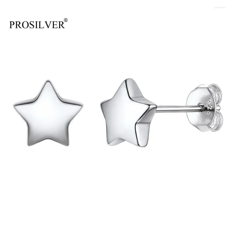 Studörhängen Prosilver 925 Sterling Silver Sparkle Dainty Star Celestial Jewelry Birthday Presents For Mother Sister Pye15035B