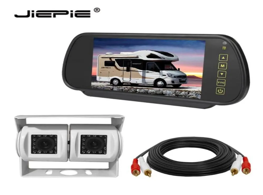 CAR Heckansicht Kamerasystem mit 7 -Zoll -Monitor -Backup -Kamera -Monitor -Kit Dual CCD -Objektiv umgekehrt für Truckrvsvan3079276