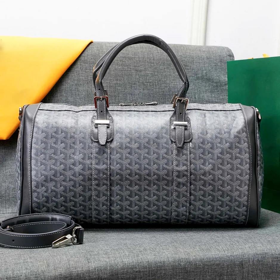 High-Capacity Leather Duffle Bag Mens Travel Bag, Large Shoulder