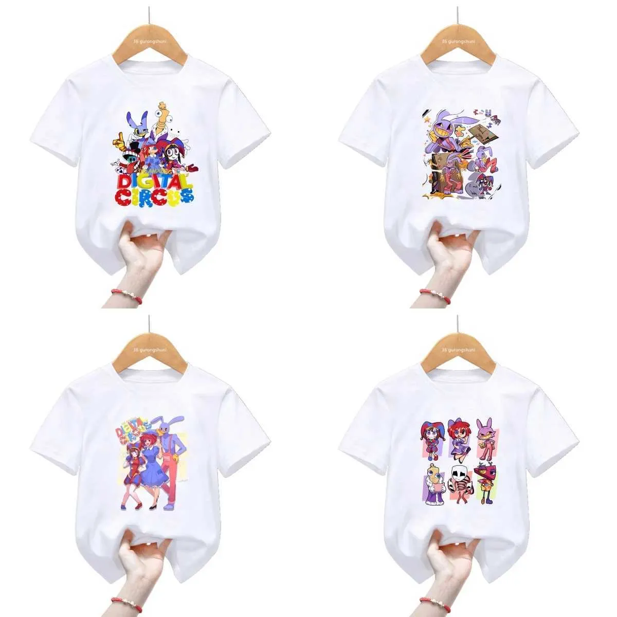 T-shirty zabawne Niesamowite cyfrowe koszulka cyrku kreskówka kreskówka T-koszulka dla dzieci ubrania chłopców dziewczyn
