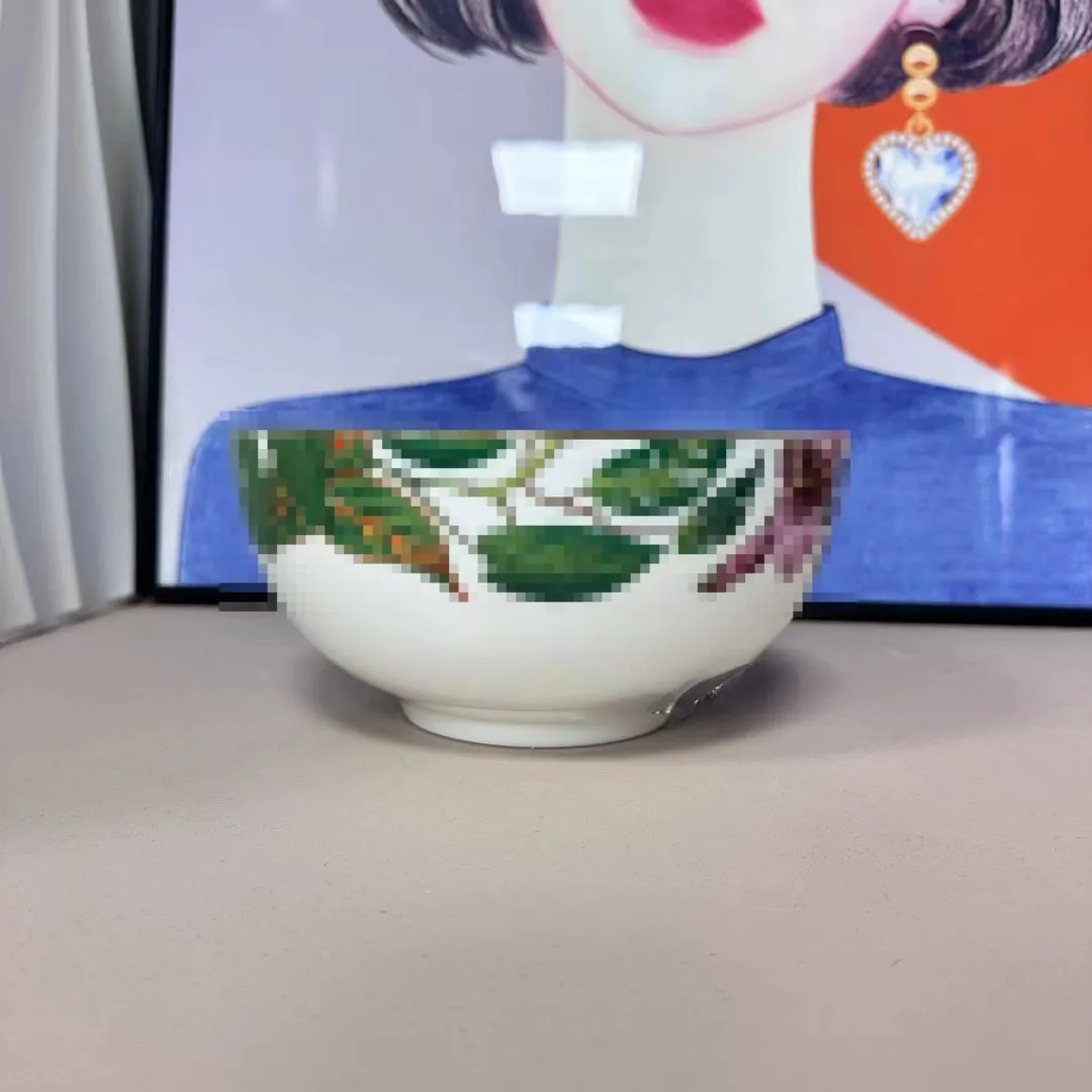 Designer Bowls European Bone China 8 Inches Large Size Soup Bowl Upscale Hotel Ramen Bowl Luxury Restaurant Ceramic Tableware