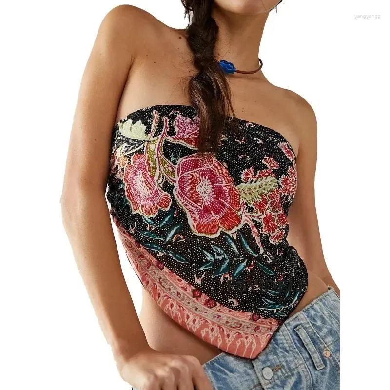 Женские танки Y2K Sexy Spicy Girl Vintage Top Top Top Print Best Brap Open Back нерегулярная Summer Fit Tank Street wear Ydl41