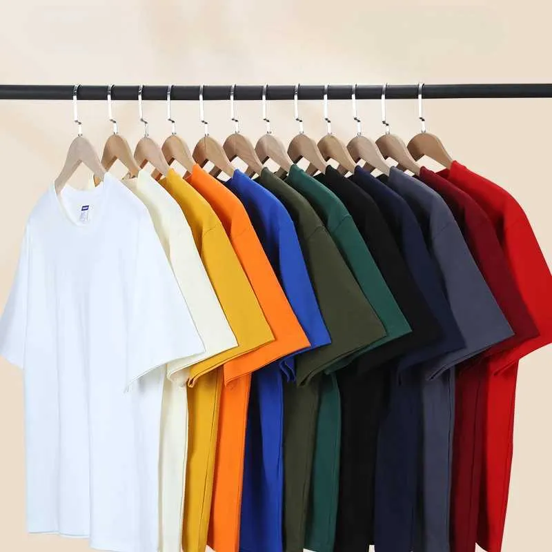 T-shirts masculins T-shirt en coton pour hommes Colorce de base en vrac de base Menties Summer Seven Sac HARAJUKU FOLM LEG BIG H240508