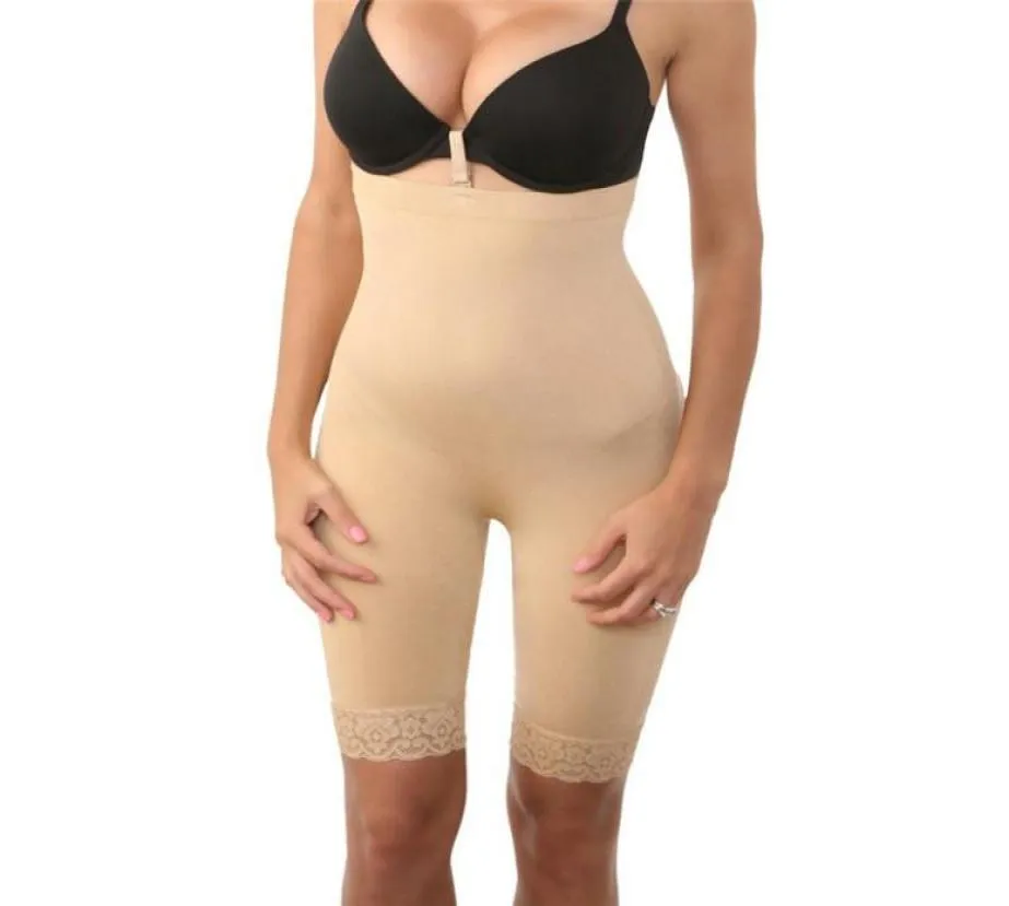 Frauen nahtloser Shaper Body Lace Edge hohe Taille Unterwäsche Siamese pures Farbenforming Onepiece Slimfit Styling Gesäß Underpant8085628