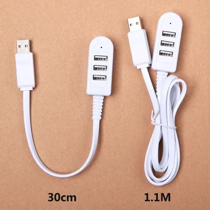 USB -кабельный удлинительное зарядное устройство Hub больше, чем Splitter New Style 3 USB -концентраточный заряд