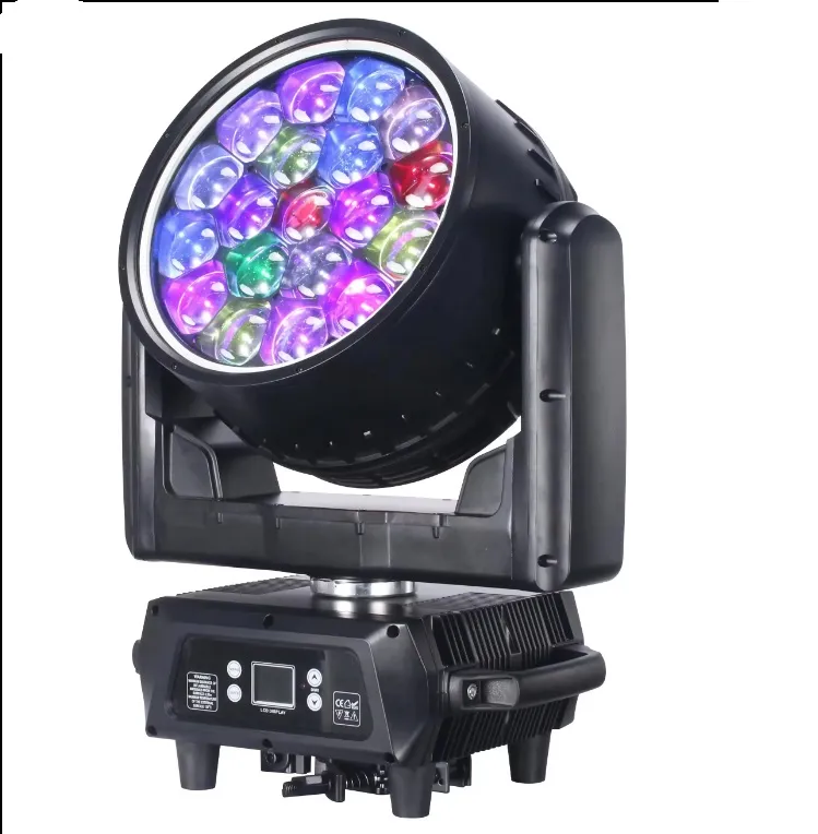 IP65 Waterdichte LED Moving Head Wash Beam Light RGBW 19*40W met LED -ring DJ Wash Stage Lighting voor Stage Live Performance Concert Dance Parties Club.