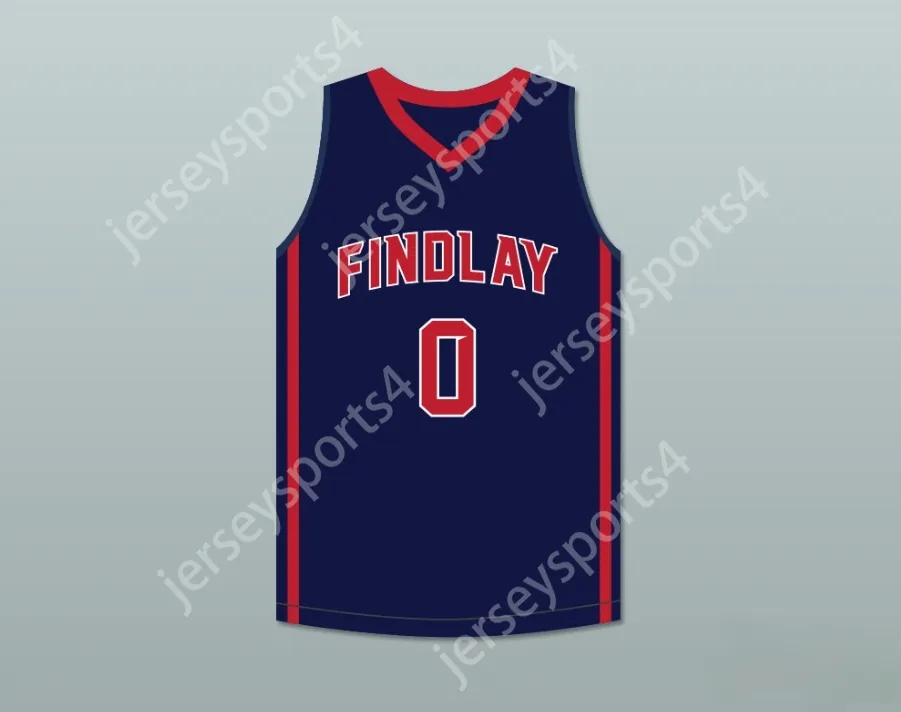 Custom Nay Mens Youth/Kids Bol Bol 0 Findlay Prep Navy Blue Basketball Jersey 1 top cucito S-6xl