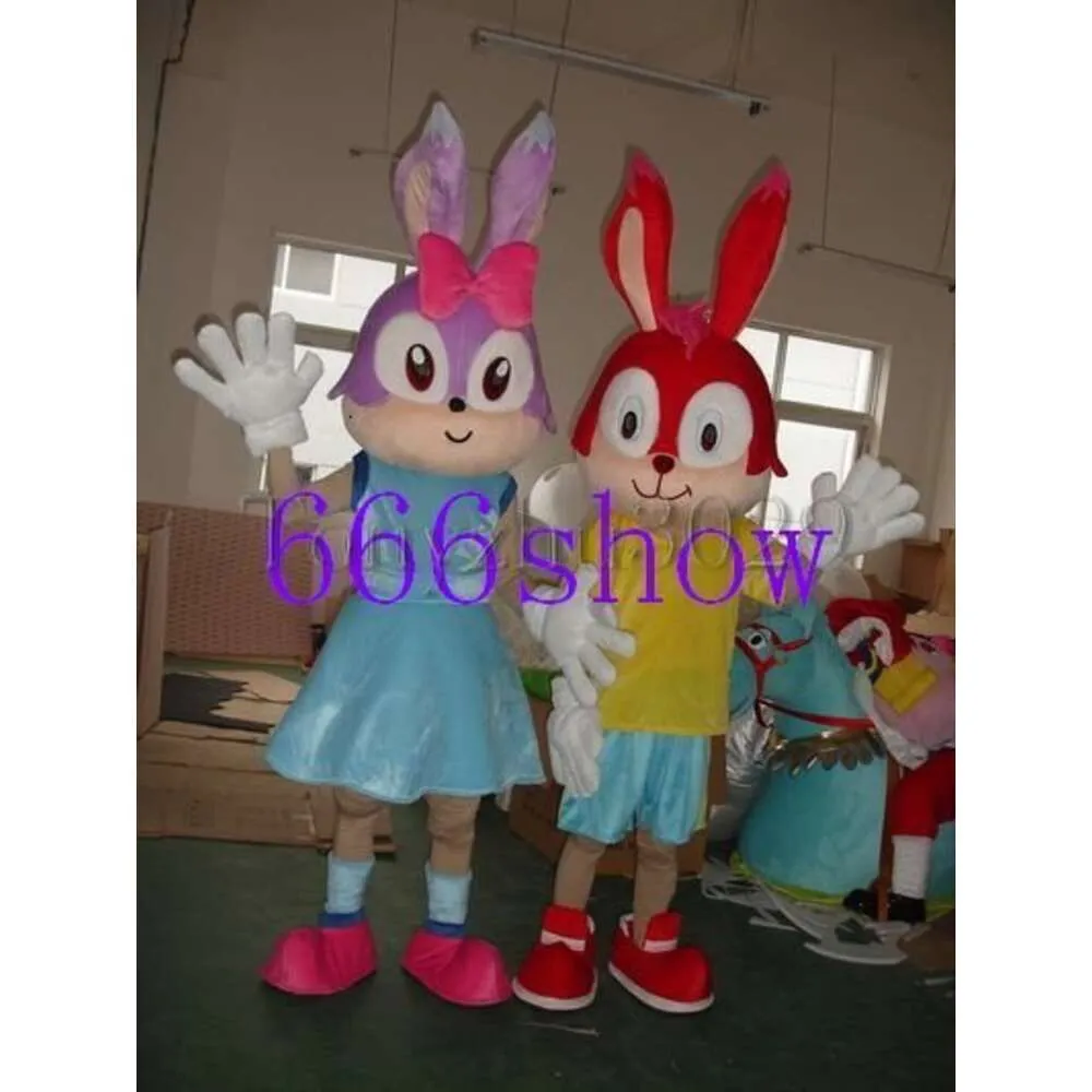 Kostiumy maskotki bezpłatna wysyłka Nowy styl Pomyślne króliki królicze Cartoon Mascot Costume