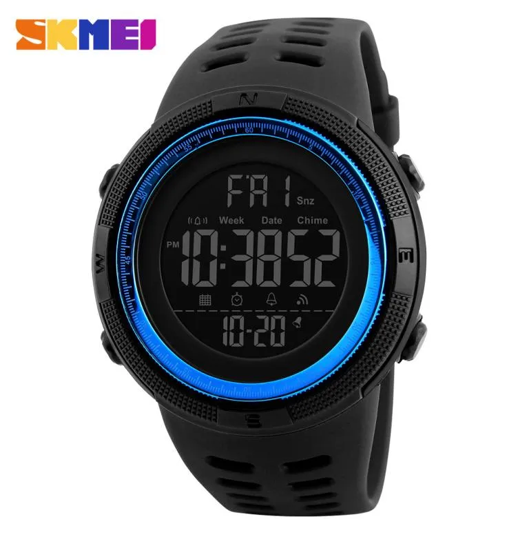 SKMEI Relogio Masculino Mens Watches Luxury Sport Army Outdoor 50m Waterproof Digital Watch Military Casual Men Wristwatches New L1871379