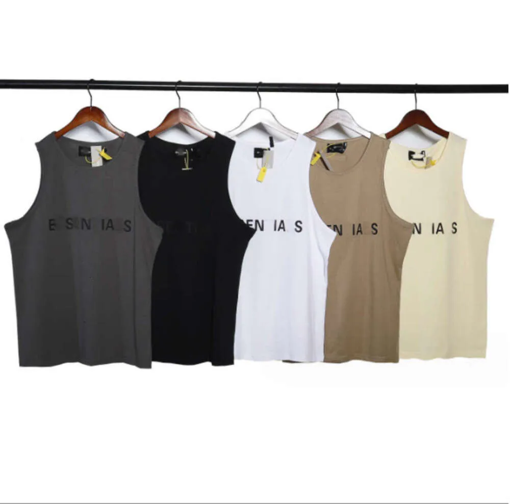 ESS Mens Tank Top T-shirt Trend Marque en trois dimensions Lettrage Pure Coton Lady Sports Casual Loose High Street Sleeveless Vest Top EU Size S-XL HAUTE QUALITÉ 4655778