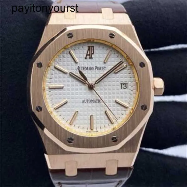 Men Designer Audemar Pigue Watch Royal Oak APF Factory 15300or White Dial MensG48Q
