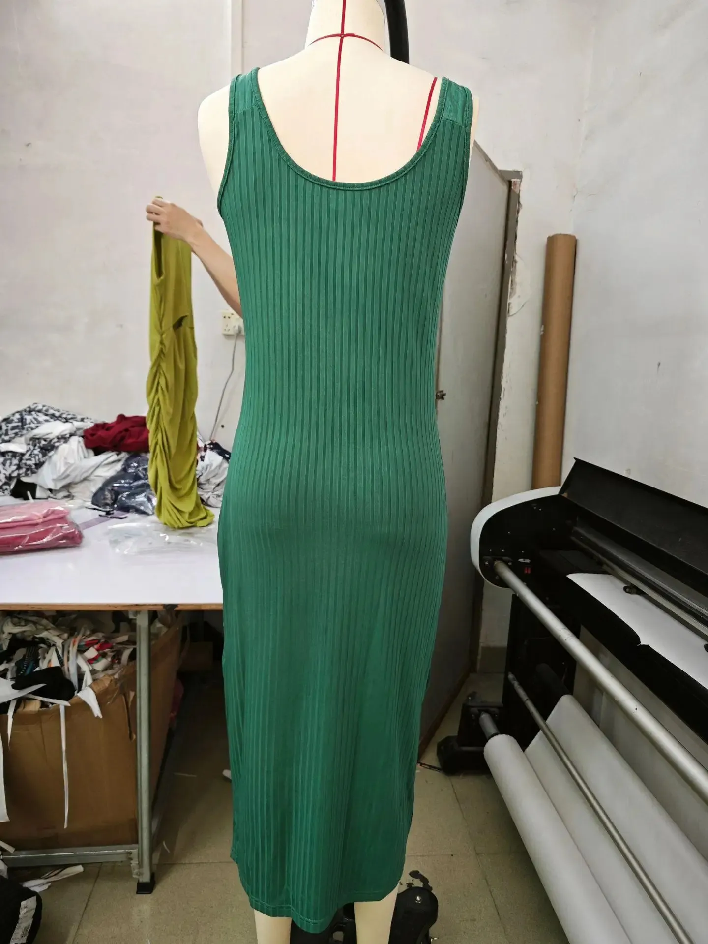 flowing green dress RIXO Hayden Chiffon Butterfly Bloom Green main image 1