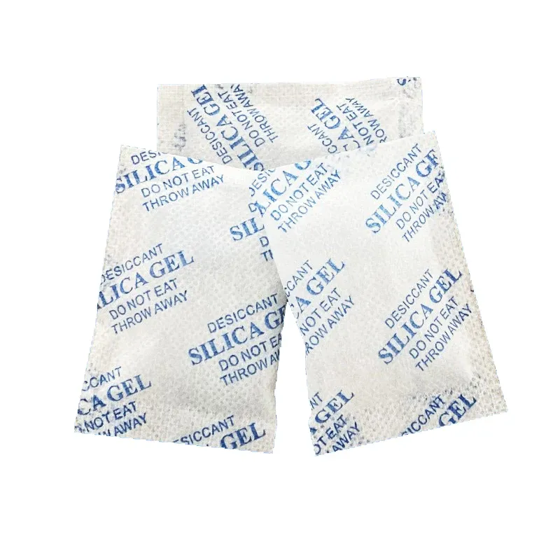 Représentant 10/20/50 Pack 10g Sachets de gel de silice non toxiques Descant Hum Cuisine salle de cuisine Humidité Humidité Déshumidificateur Sac Absorbeur 5,5 x 8cm