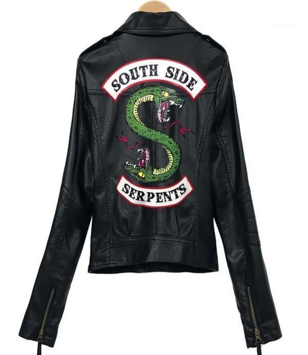 Женские куртки 2021 Riverdale PU Печать логотип Southside Serpents Women Streetwear Кожаная куртка1871566