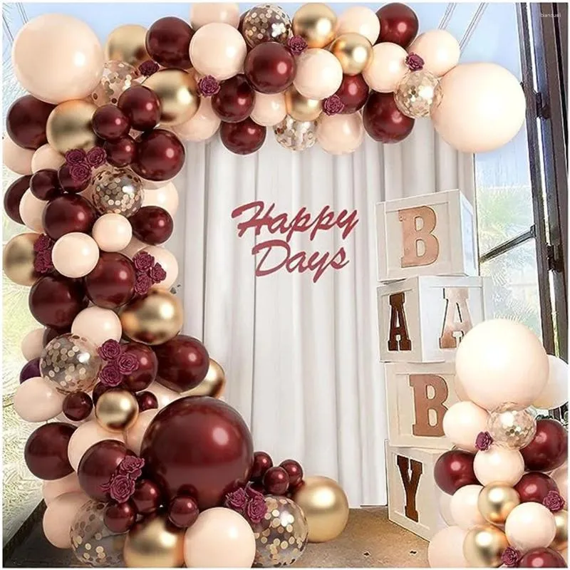 Décoration de fête Ballon rouge set de mariage Round Graduation Anniversary Retirement Day Day Halloween Accessoires Prix d'anniversaire