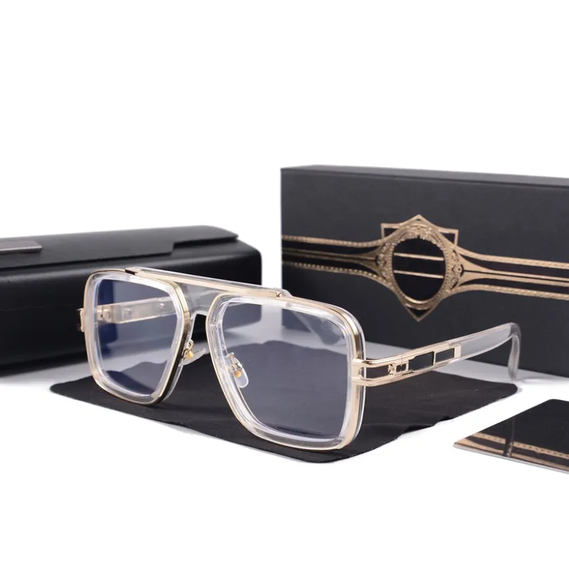 2023 óculos de sol vintage quadrados de óculos de moda feminina tonalidades de moda tonalidades de moda luxurosas de moldura dourada de luxo gradiente uv400 lxn-evo d 2327