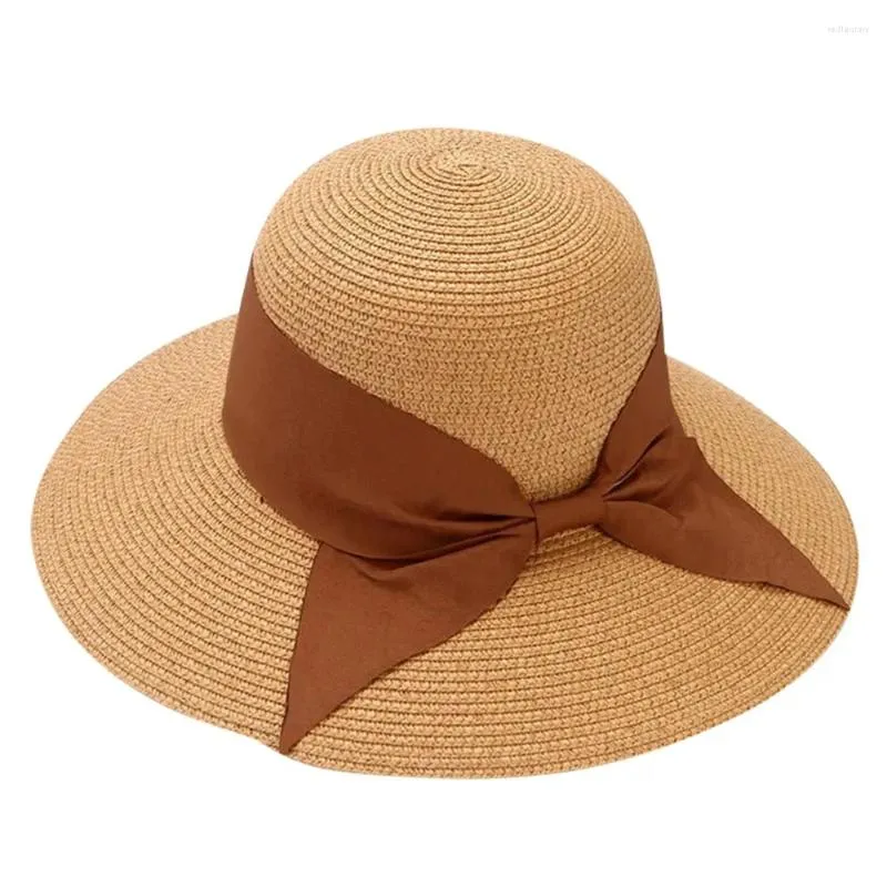 Cappelli larghi Brim Borsa Donne Sump Summer Pagning Cappello impermeabile Boa spiaggia pieghevole Sun Abbigliamento resistente al roll-up Floppy Roll-Up Capo di protezione