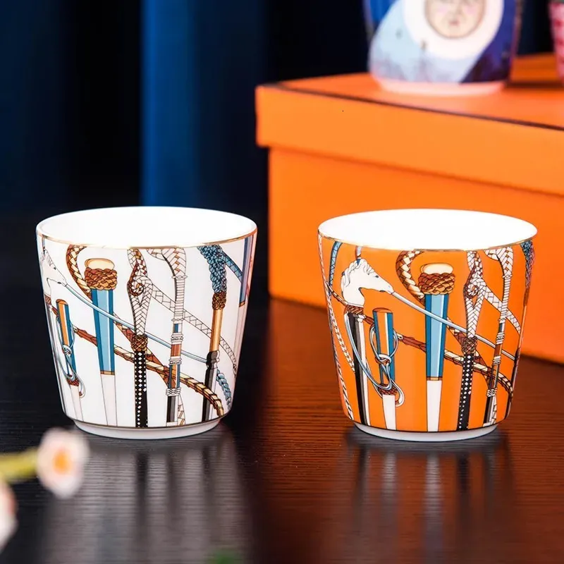 High quality scepter bone china ceramic mug design sense niche couple birthday gift box 240508