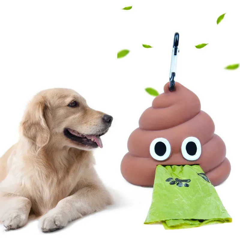 1pc Pet Poop Bag Scheiße geformte Hunde Katzenabfälle tragbare Hundekotspender Halter Haustiere Reinigen Produkte für Außenhetchen