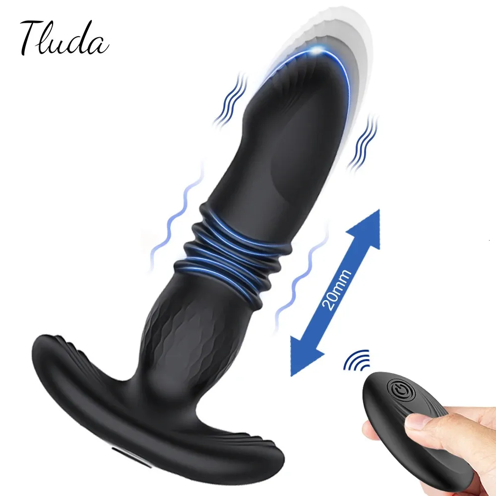 Throsting Application Gesäßstecker männlicher Prostata -Massagebereich Fernbedienung Anal Vibrator Anal Plug False Penis weibliche Sexspielzeug 240430