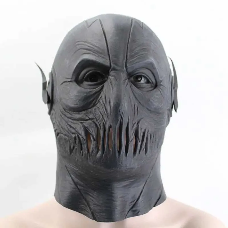 Partymasken schwarzer Flash Zoom Mas TV Full Head atmrede Halloween Mask Latex Rollenspiele Kostüm Requisiten Q240508