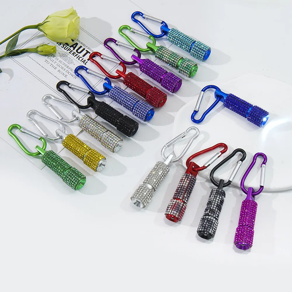 Keychains d'autodéfense femme concepteur femme sonneries pleines de foret LED MINI ELECTRIC CLAINE MALTAINEERINE BOUCLE BOUCLE DEECTURE CLIGHTE CLÉS PENDANT