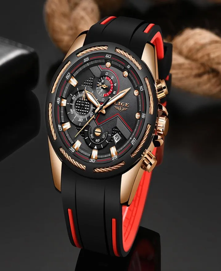 LIGE Mens Watches Top Luxury Brand Men Unique Sports Men039s Quartz Date Clock Waterproof Wrist Relogio Masculino V1911157369972