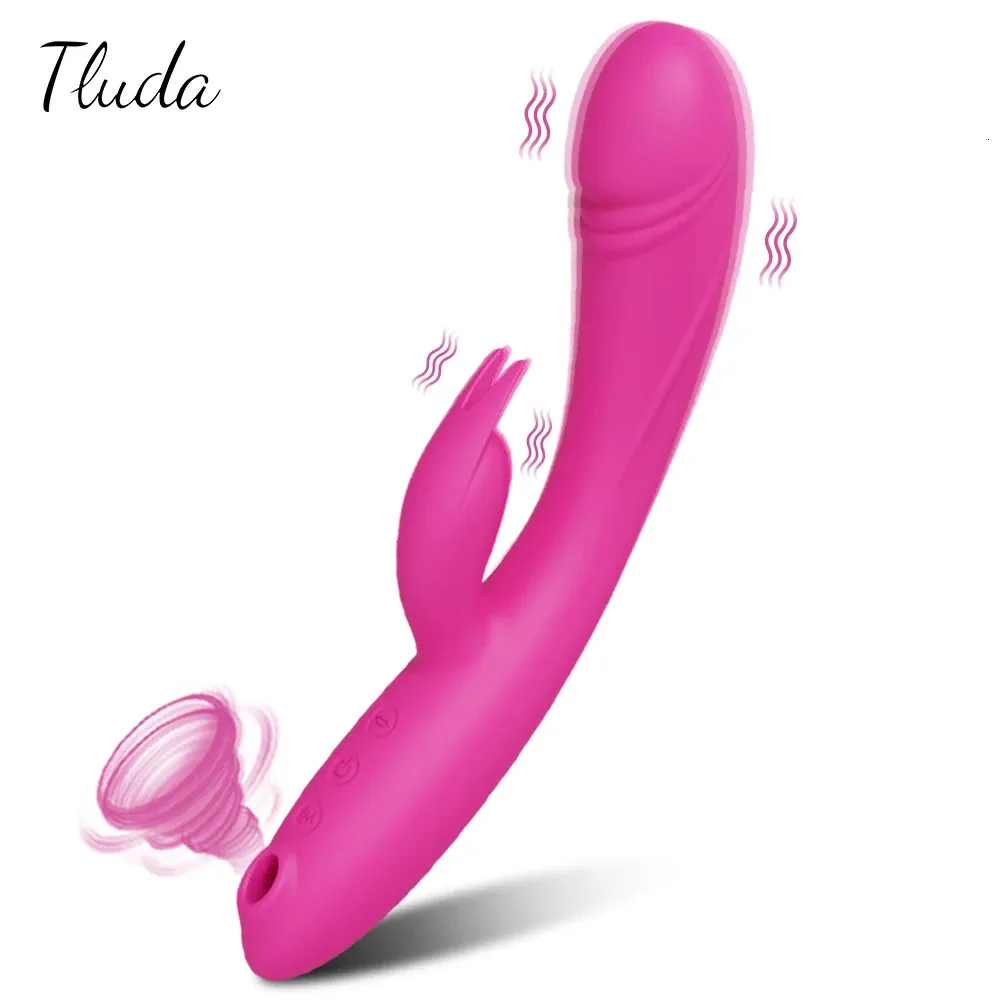 3 in 1 Dildo Sucking Vibrator Female for Clitoris Clit Sucker Woman GSpot Vacuum Stimulator Sex Toys Women Powerful 240507