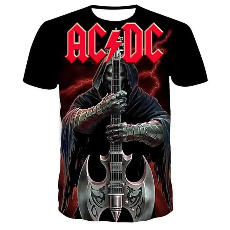 Camisetas masculinas 2024 Moda Pop Music Fã 3D Men Metal Rock Band Print T-shirt Casual Ladies and Men Hip Hop o Neck Plus Tamanho Top 100/6xl T240506