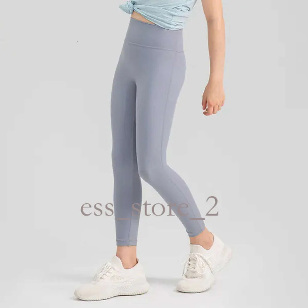 Lululemo Leggings Top Kwaliteit 24SS Girls Yoga Leggings Kinderen Dunne panty Zetpassen Zachte elastische Sports strakke broek Kinderen Dancing Skinny Pants 914